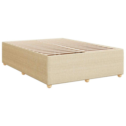 Giroletto a Molle con Materasso Crema 140x19 cm in Tessuto | homemem39