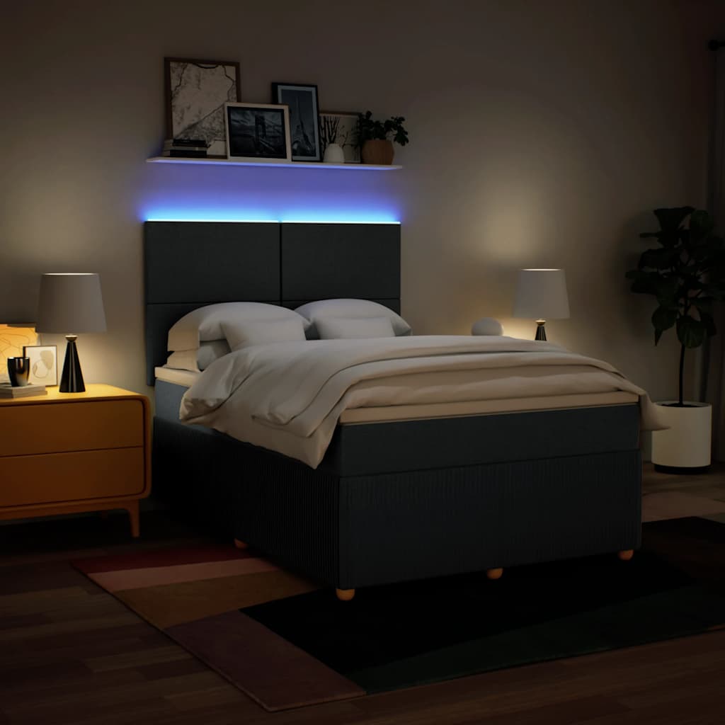 Giroletto a Molle con Materasso Blu 140x190 cm in Tessuto - homemem39