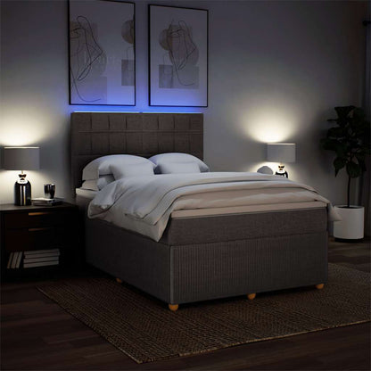 Giroletto a Molle con Materasso Tortora 140x190 cm in Tessuto | homemem39