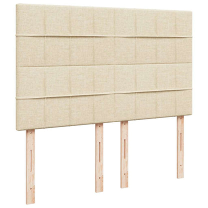 Giroletto a Molle con Materasso Crema 140x19 cm in Tessuto