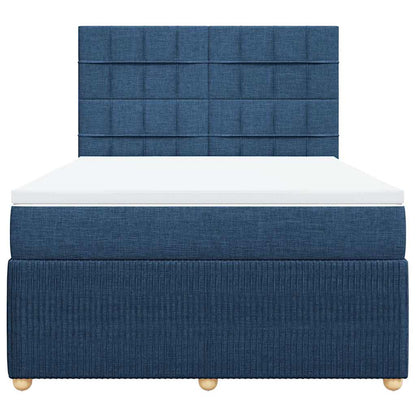 Giroletto a Molle con Materasso Blu 140x190 cm in Tessuto