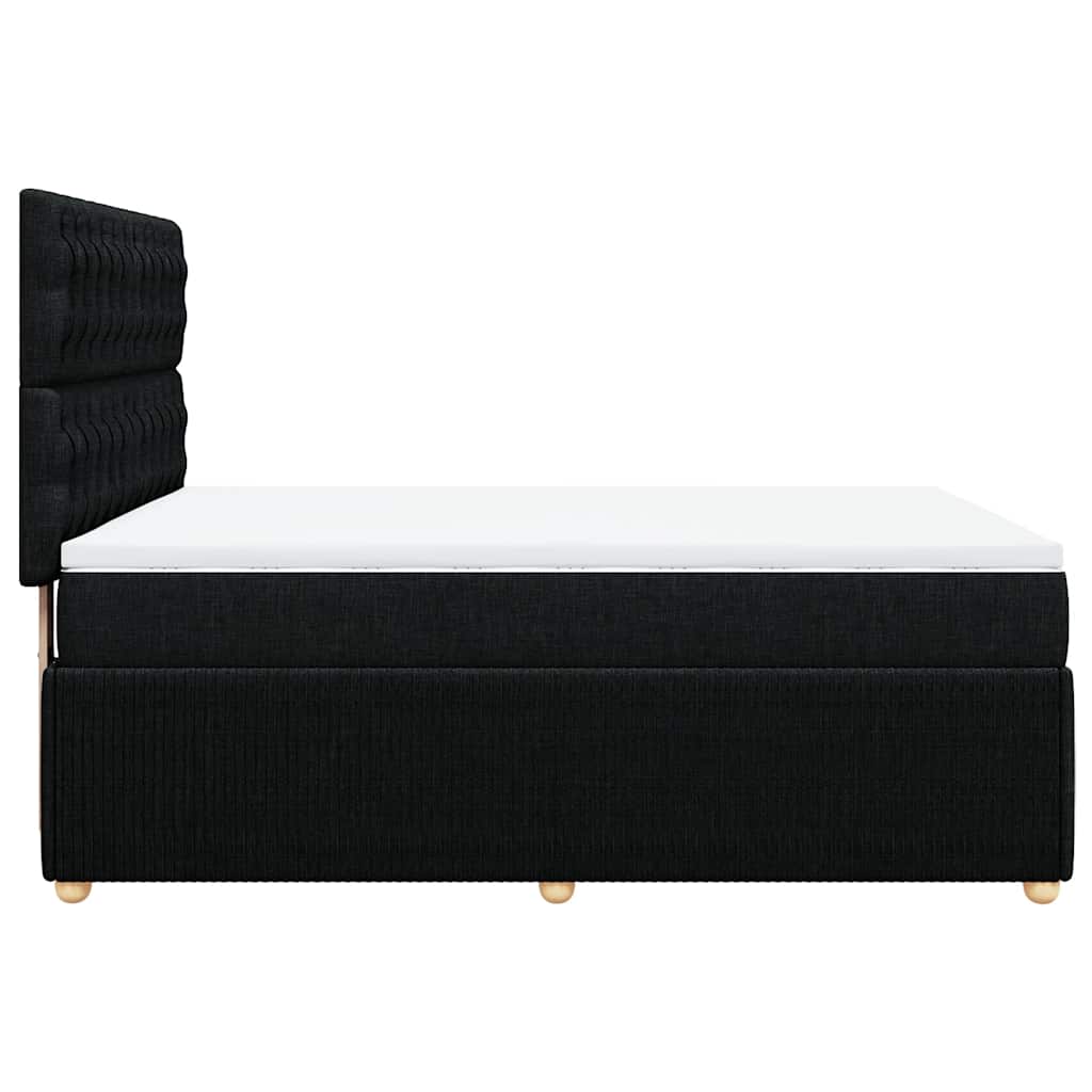 Giroletto a Molle con Materasso Nero 140x190 cm in Tessuto | homemem39