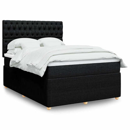 Giroletto a Molle con Materasso Nero 140x190 cm in Tessuto | homemem39