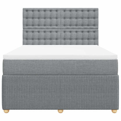 Giroletto a Molle con Materasso Grigio Chiaro 140x190cm Tessuto | homemem39