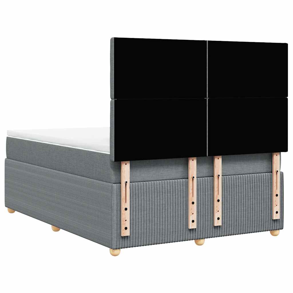Giroletto a Molle con Materasso Grigio Chiaro 140x190cm Tessuto | homemem39