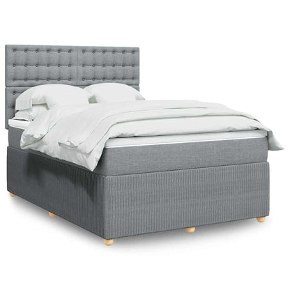 Giroletto a Molle con Materasso Grigio Chiaro 140x190cm Tessuto | homemem39