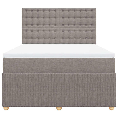 Giroletto a Molle con Materasso Tortora 140x190 cm in Tessuto