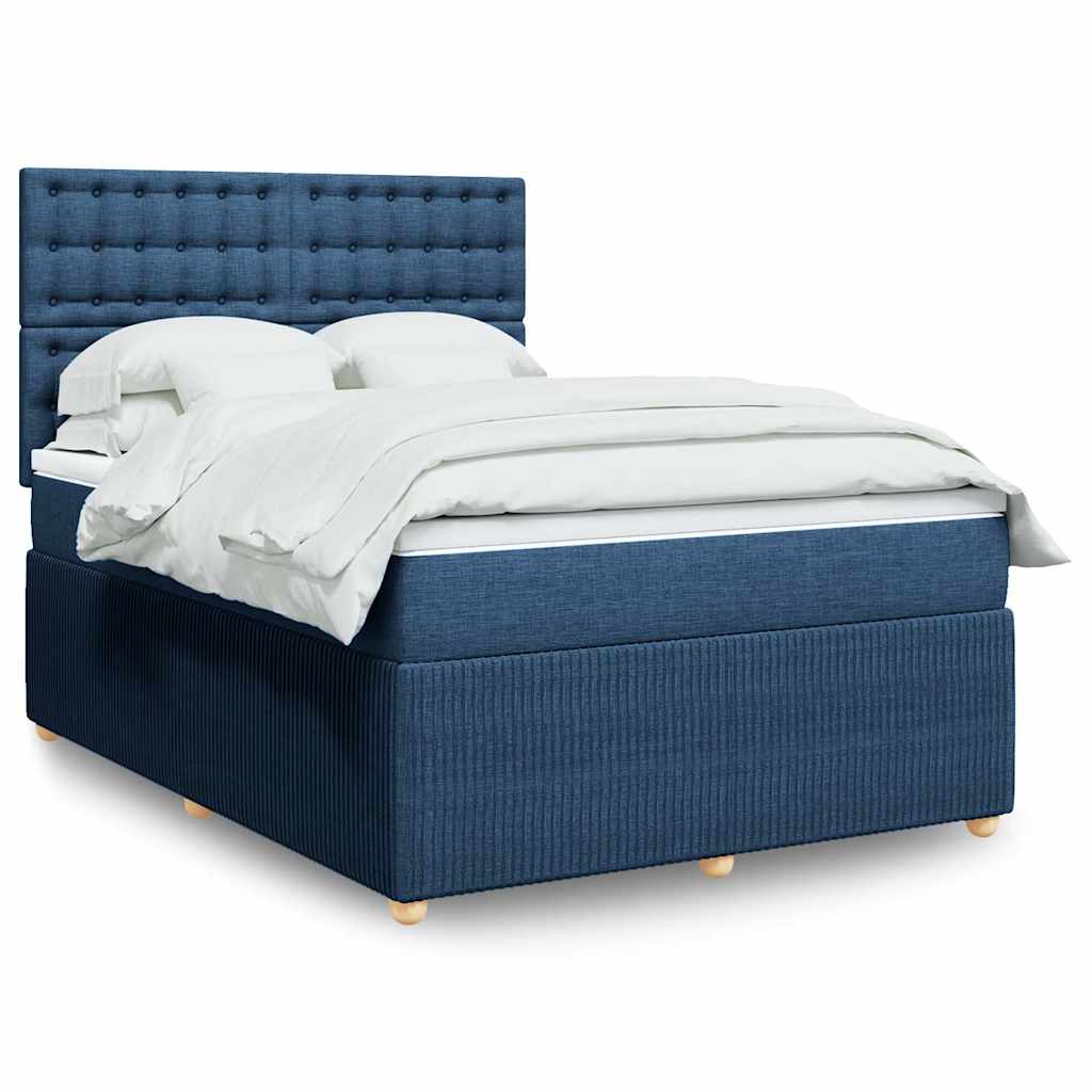 Giroletto a Molle con Materasso Blu 140x190 cm in Tessuto | homemem39