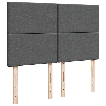 Giroletto a Molle con Materasso Grigio Scuro 140x200cm Tessuto | homemem39