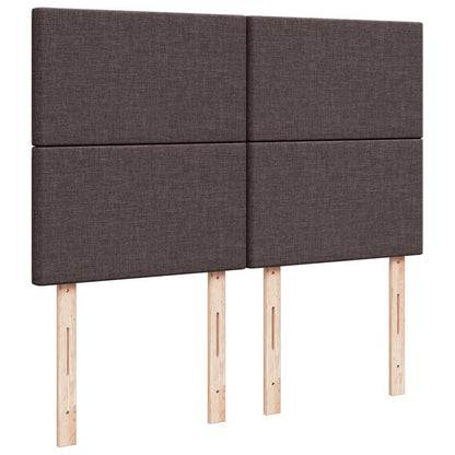 Giroletto a Molle con Materasso Marrone Scuro 140x200cm Tessuto | homemem39