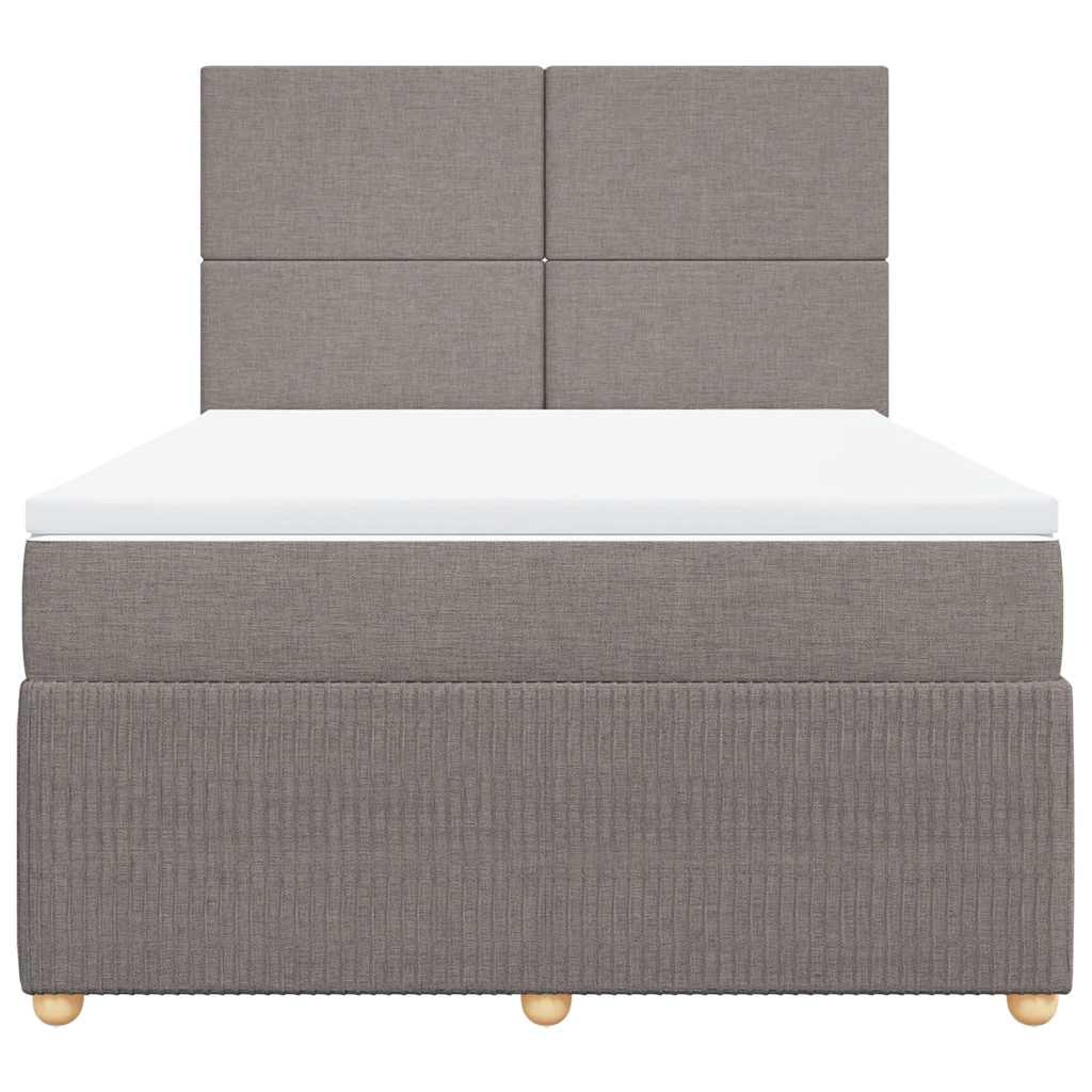 Giroletto a Molle con Materasso Tortora 140x200 cm in Tessuto | homemem39
