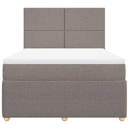 Giroletto a Molle con Materasso Tortora 140x200 cm in Tessuto | homemem39
