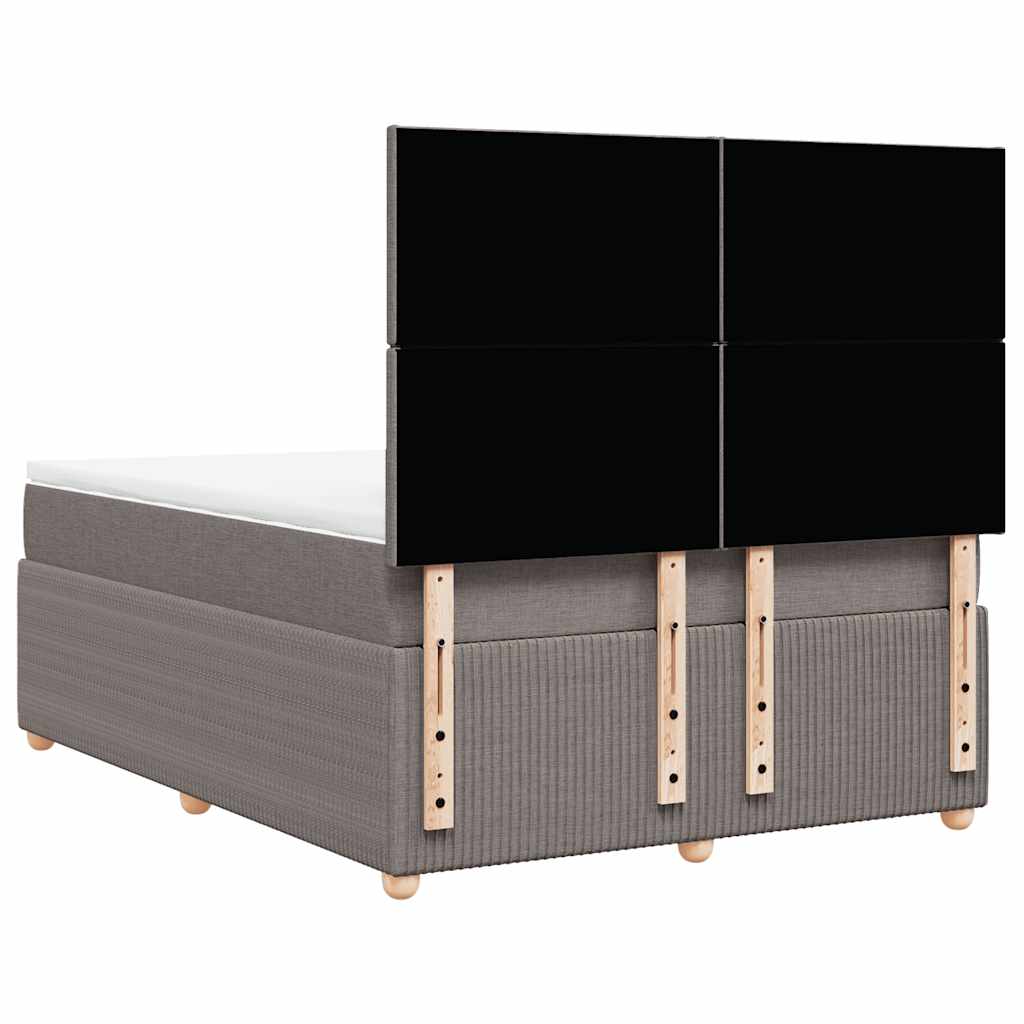 Giroletto a Molle con Materasso Tortora 140x200 cm in Tessuto | homemem39