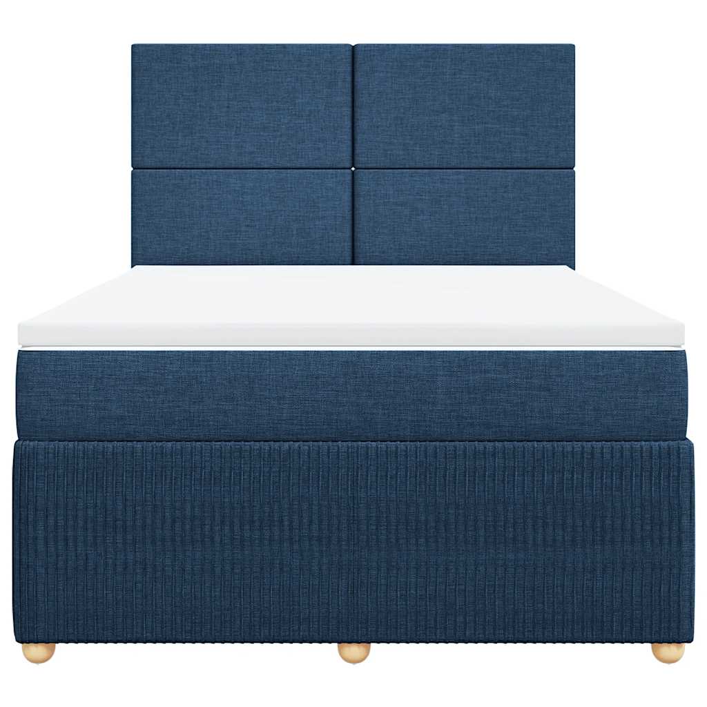 Giroletto a Molle con Materasso Blu 140x200 cm in Tessuto | homemem39
