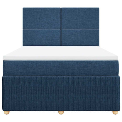 Giroletto a Molle con Materasso Blu 140x200 cm in Tessuto | homemem39