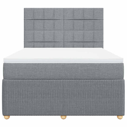 Giroletto a Molle con Materasso Grigio Chiaro 140x200cm Tessuto | homemem39
