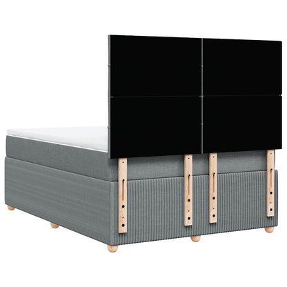 Giroletto a Molle con Materasso Grigio Chiaro 140x200cm Tessuto | homemem39