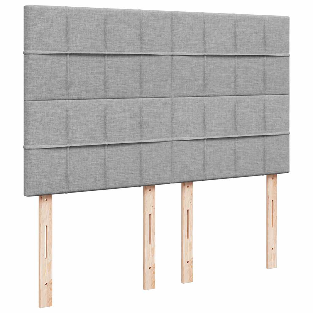 Giroletto a Molle con Materasso Grigio Chiaro 140x200cm Tessuto | homemem39