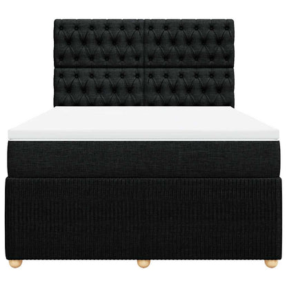 Giroletto a Molle con Materasso Nero 140x200 cm in Tessuto | homemem39