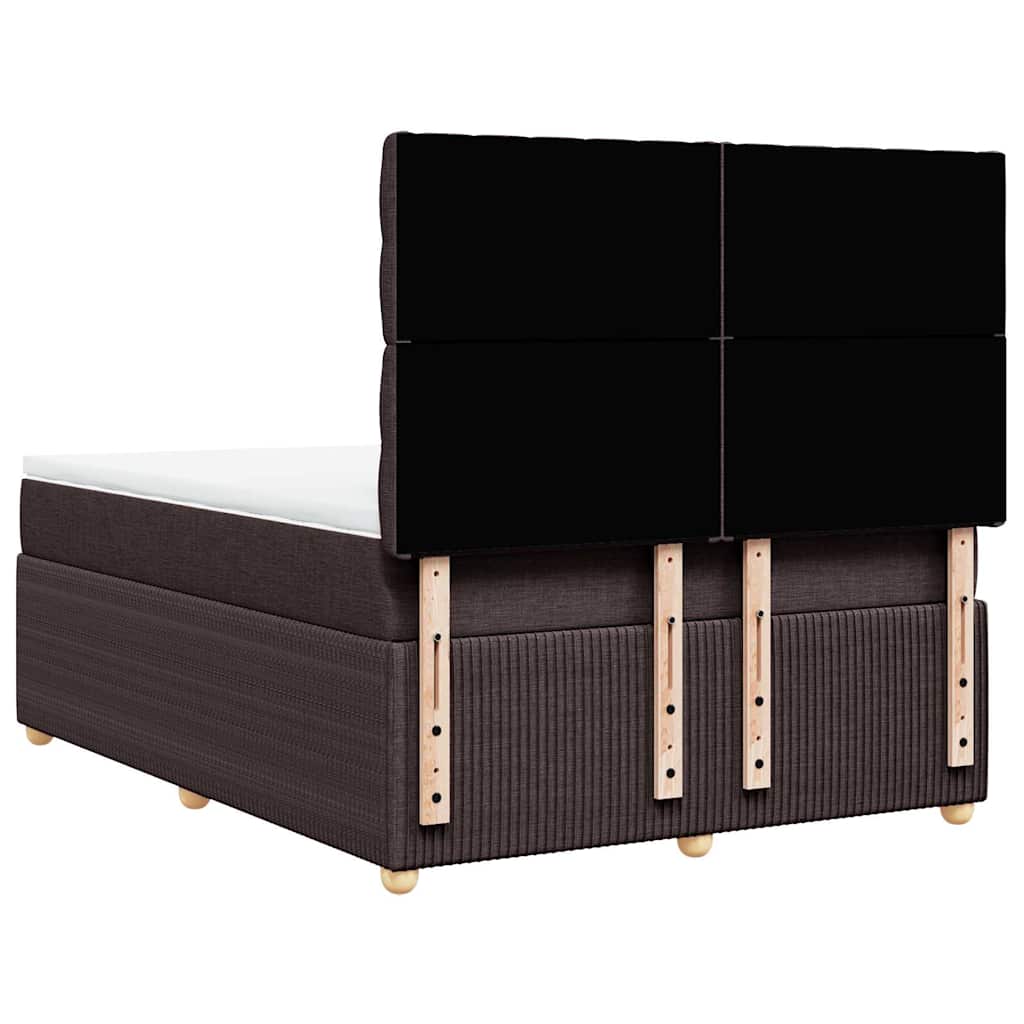 Giroletto a Molle con Materasso Marrone Scuro 140x200cm Tessuto | homemem39
