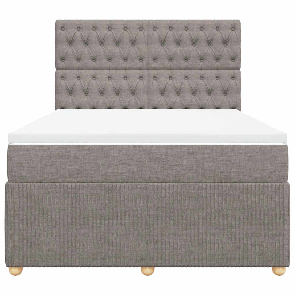 Giroletto a Molle con Materasso Tortora 140x200 cm in Tessuto | homemem39
