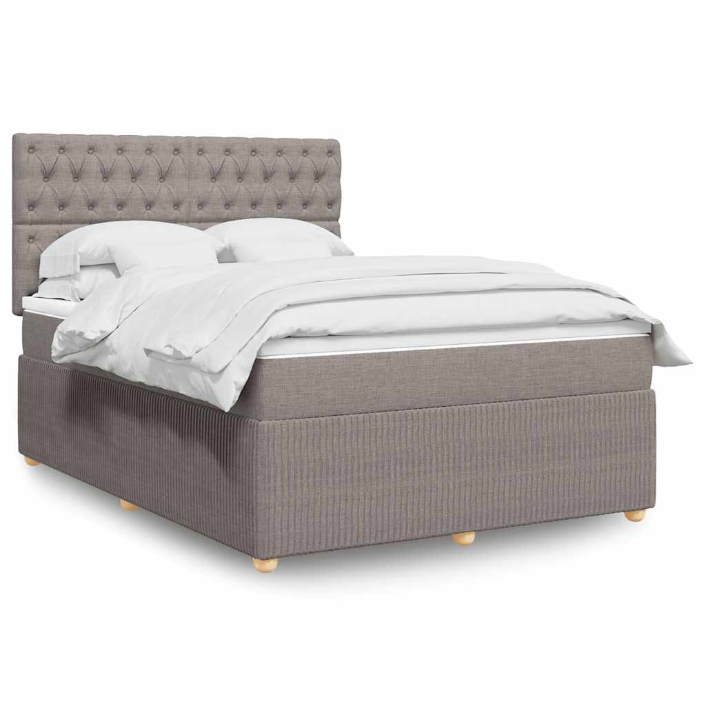 Giroletto a Molle con Materasso Tortora 140x200 cm in Tessuto | homemem39