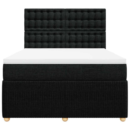 Giroletto a Molle con Materasso Nero 140x200 cm in Tessuto | homemem39