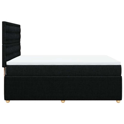 Giroletto a Molle con Materasso Nero 140x200 cm in Tessuto | homemem39