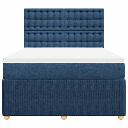 Giroletto a Molle con Materasso Blu 140x200 cm in Tessuto | homemem39