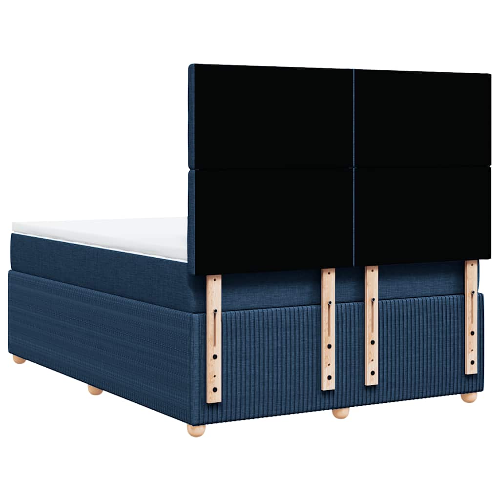Giroletto a Molle con Materasso Blu 140x200 cm in Tessuto | homemem39