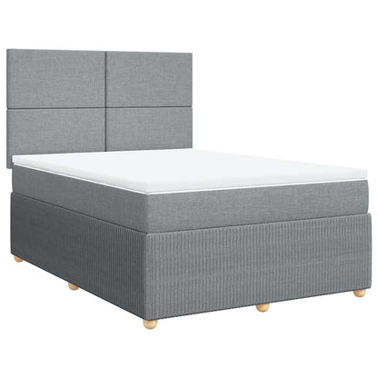 Giroletto a Molle con Materasso Grigio Chiaro 160x200cm Tessuto | homemem39
