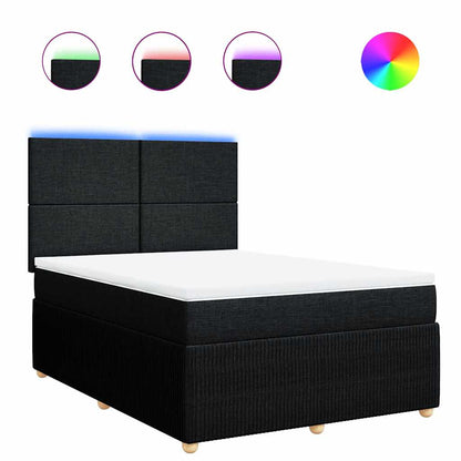Giroletto a Molle con Materasso Nero 160x200 cm in Tessuto | homemem39