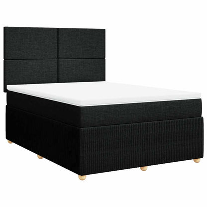 Giroletto a Molle con Materasso Nero 160x200 cm in Tessuto | homemem39