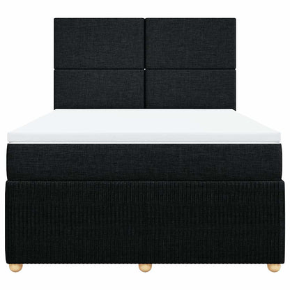 Giroletto a Molle con Materasso Nero 160x200 cm in Tessuto | homemem39