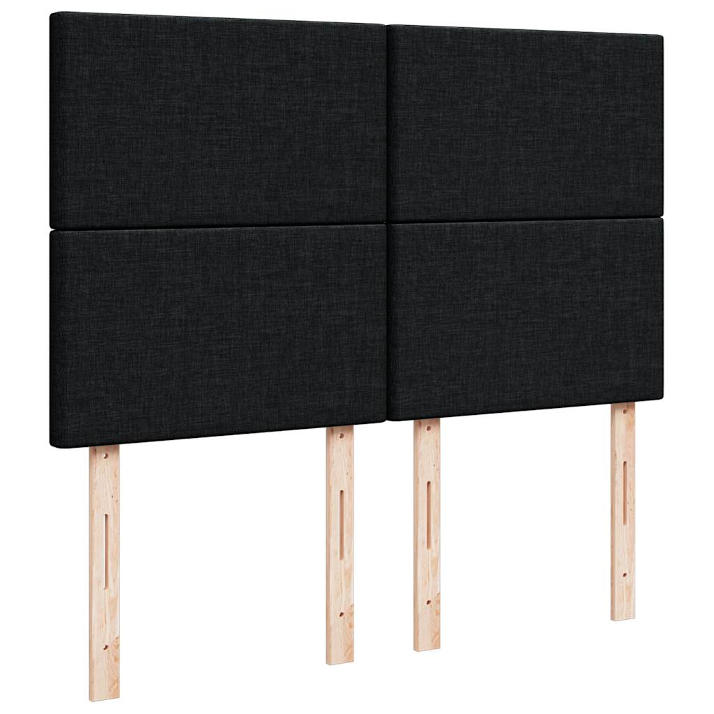 Giroletto a Molle con Materasso Nero 160x200 cm in Tessuto | homemem39