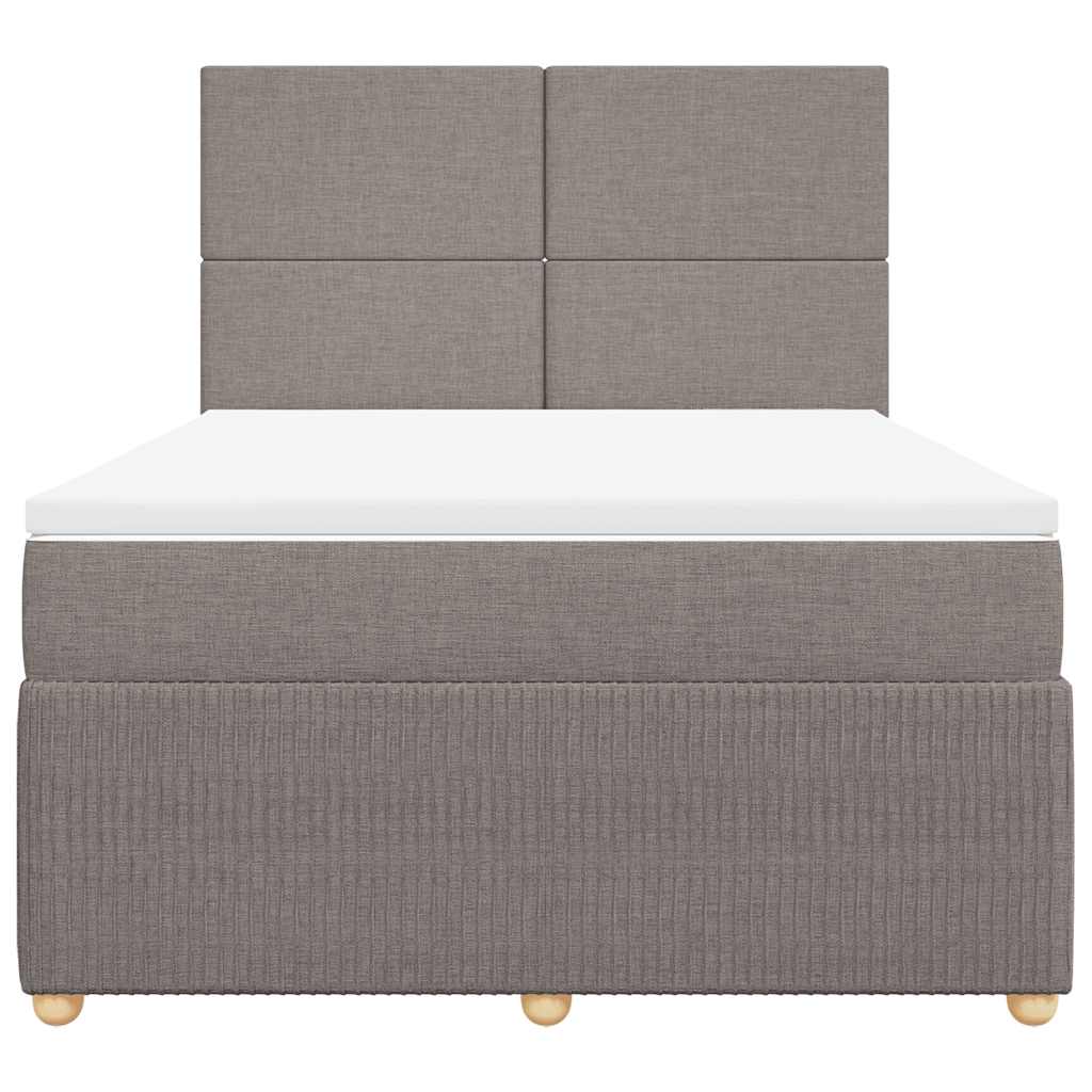 Giroletto a Molle con Materasso Tortora 160x200 cm in Tessuto | homemem39