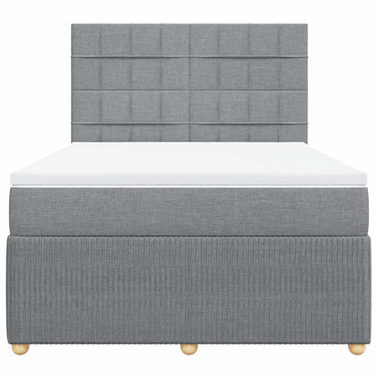 Giroletto a Molle con Materasso Grigio Chiaro 160x200cm Tessuto | homemem39