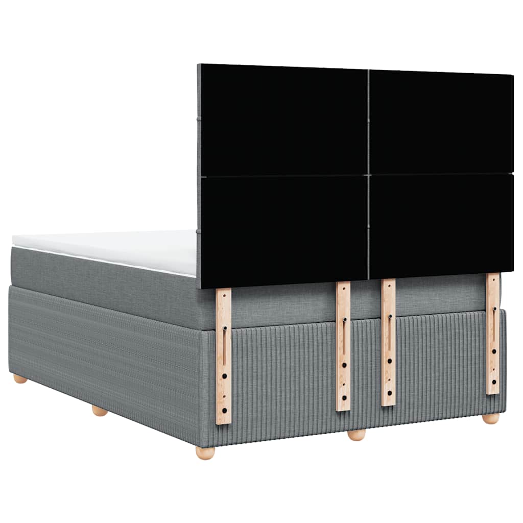 Giroletto a Molle con Materasso Grigio Chiaro 160x200cm Tessuto | homemem39