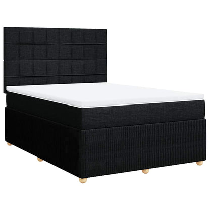Giroletto a Molle con Materasso Nero 160x200 cm in Tessuto | homemem39