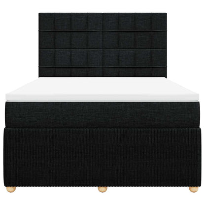 Giroletto a Molle con Materasso Nero 160x200 cm in Tessuto | homemem39