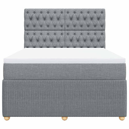 Giroletto a Molle con Materasso Grigio Chiaro 160x200cm Tessuto | homemem39