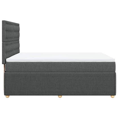 Giroletto a Molle con Materasso Grigio Scuro 160x200 cm Tessuto | homemem39