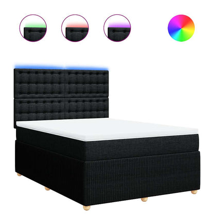 Giroletto a Molle con Materasso Nero 160x200 cm in Tessuto | homemem39
