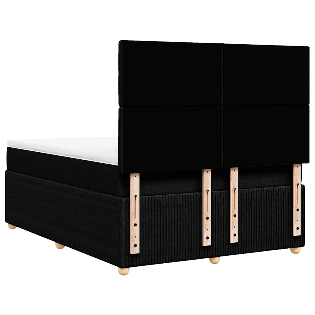 Giroletto a Molle con Materasso Nero 160x200 cm in Tessuto | homemem39