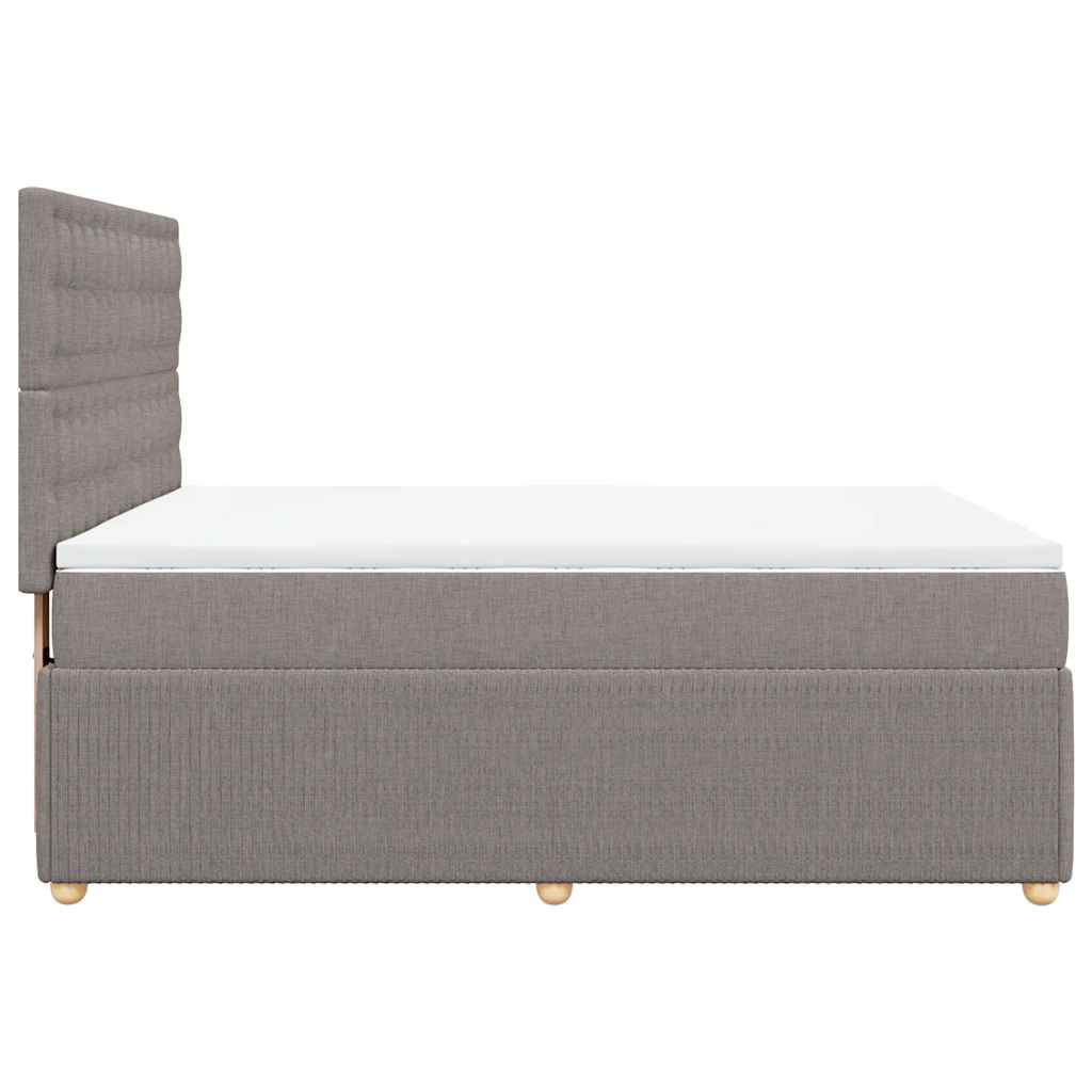 Giroletto a Molle con Materasso Tortora 160x200 cm in Tessuto | homemem39