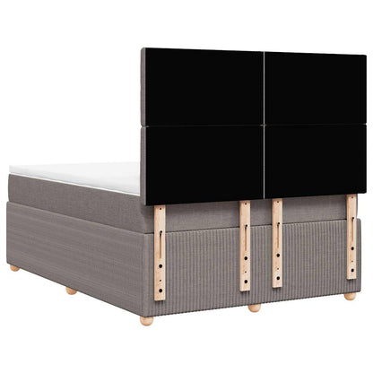 Giroletto a Molle con Materasso Tortora 160x200 cm in Tessuto | homemem39