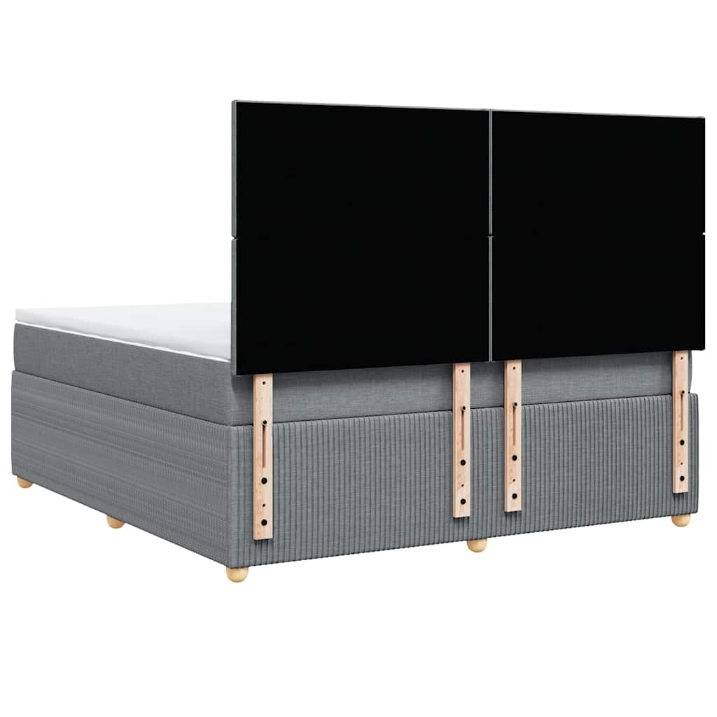 Giroletto a Molle con Materasso Grigio Chiaro180x200 cm Tessuto - homemem39