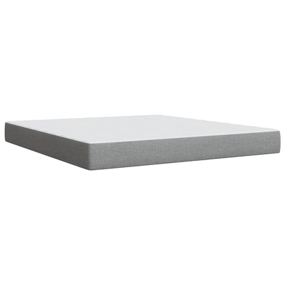 Giroletto a Molle con Materasso Grigio Chiaro180x200 cm Tessuto