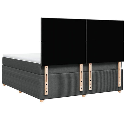 Giroletto a Molle con Materasso Grigio Scuro 180x200 cm Tessuto - homemem39