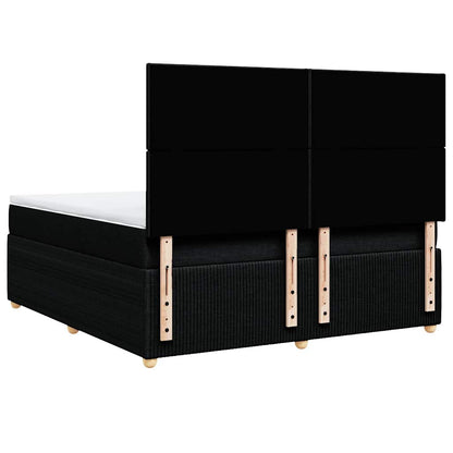 Giroletto a Molle con Materasso Nero 180x200 cm in Tessuto - homemem39